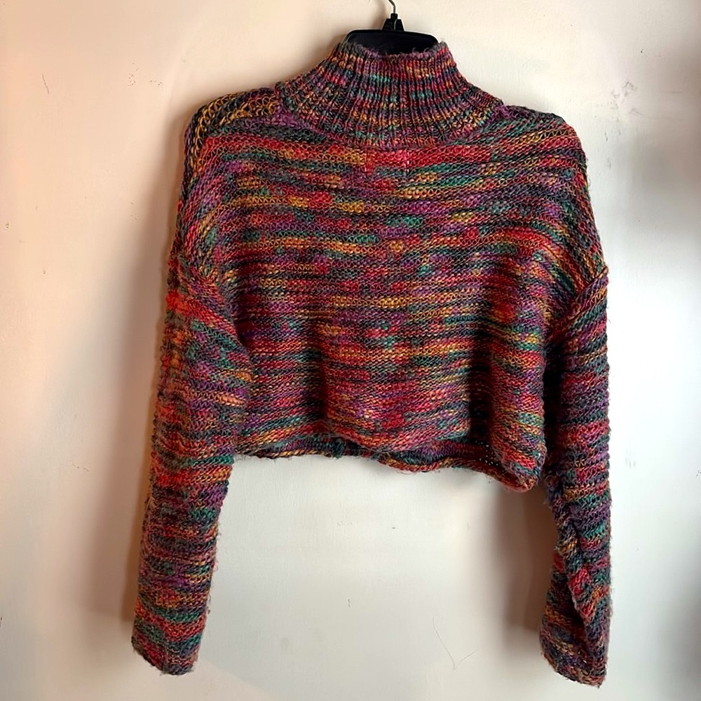 BDG Cropped Multicolor Button-Up Knit Cardigan - Picture 8 of 9